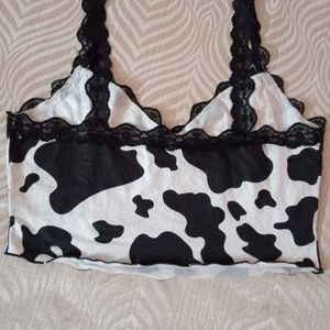 Cow print top