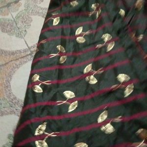 Dark Green Saree Heavy Border