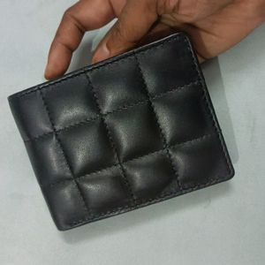 Genuine Leather Quilted Wallet UNISEX