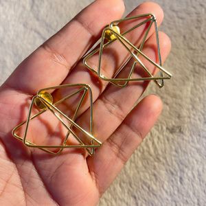 Multiwire Triangle Shape Stud Earring