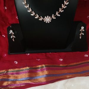 Rose gold diamond necklace