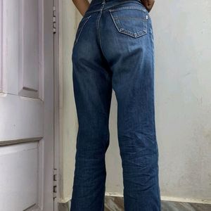 Blue Straight Leg Jeans