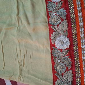 Golden Dupatta For Lehenga