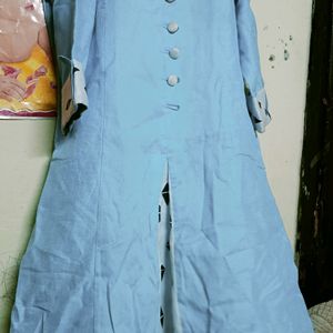 Sky Blue Colour Frock Design