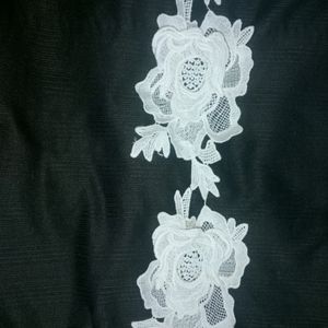 2 Meter White Flowers Suit Lace