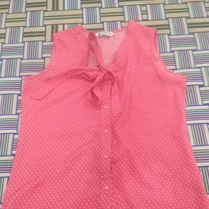 Pink Colour Formal Top