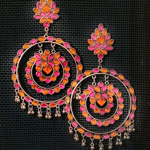 Pink Orange Earrings