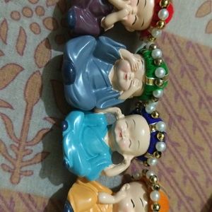 Baby Monk Set Of 4 Decorative Showpiece-5cm