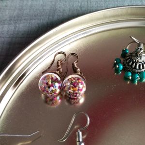 Ladies Earrings With Ring