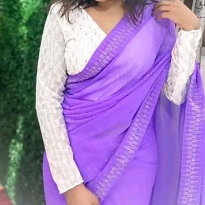 Saree With Unstitched Blouse