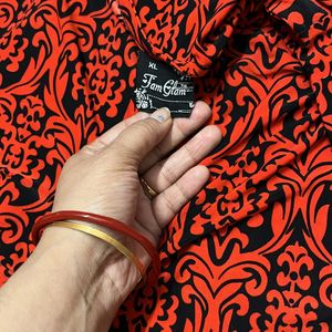 xxl kurta top red