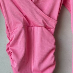 Ruched Pink Dress