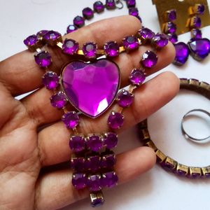 Purple Heart Jewellery Set