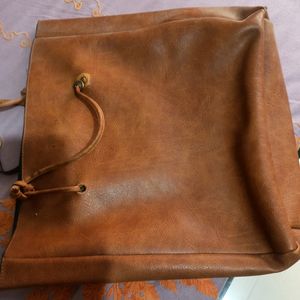 Pure Leather Branded  Shopping/Office Shoulder Bag