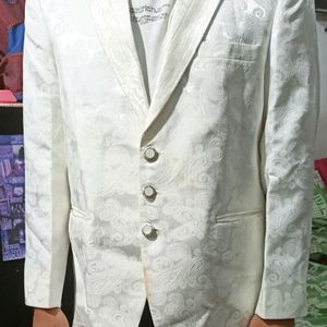 White Embroidery Design Suit