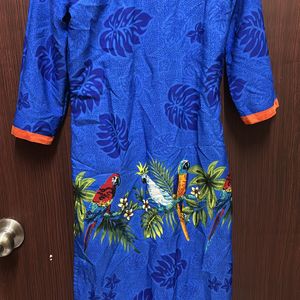 Parrot Blue Kurtha