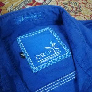 Royal Blue Over Sized Shirt For Women And Men