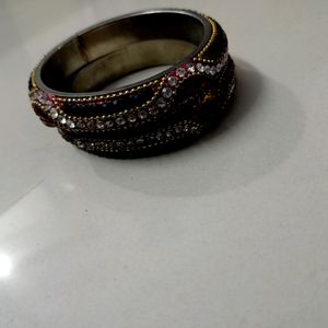 Red Green Diamond Bangles