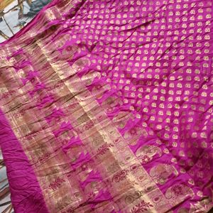 Pink Silk Saree