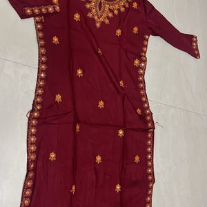 Viscose Rayon Embroidery Traditional Kurta