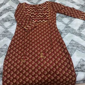 Brand New Pure Cotton Ajrakh Kurta Set