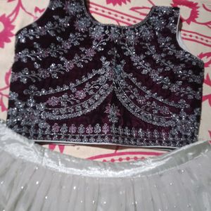 Silver Colour Lehenga Choli Set