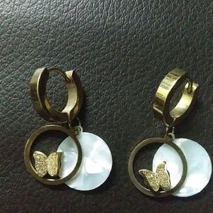 Gold Plated Double Loop Earring