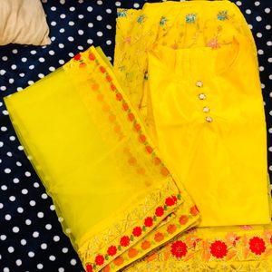 Yellow Sharara Suit Set