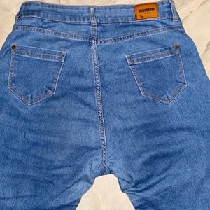 High Waist Blue Jeans