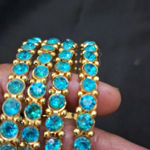 Blue stone bangles 2.8