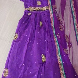 New Purple Colour Heavy Stone Work Lehanga Choli