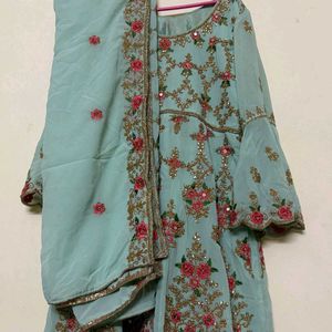 Muslim Wear Mint Green Sharara