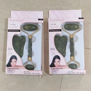 New JADE ROLLER AND GUA SHA STONE  Set Of 2