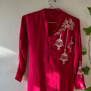 Pink Short Kurti