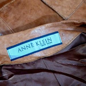 VTG 80s Anne Klein Leather Jkt