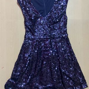 Forever 21 Exclusive Sequin Navy Blue Dress Women'