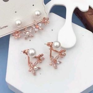 Anti-tarnish Korean Rose Gold Pearl Stud Earrings