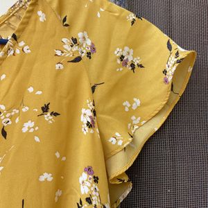 H&M Yellow Floral Top