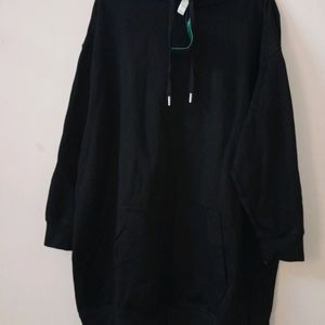 H&M Black Hoodie Oversized Size S