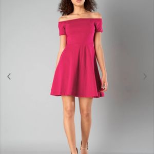 Faballey Solid Pink Dress