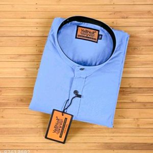 Men Solid Casual Light Blue Shirt