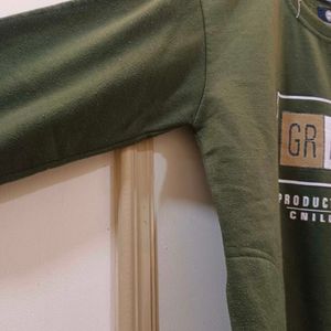 Dark Olive Colour Sweatshirt  For Men