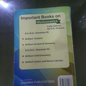 Analytical Geometry B.sc BOOK