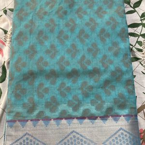 New Silk Cotton Officewear Saree For Grabs