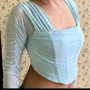 URBANIC BABY BLUE RUCHED TOP💙