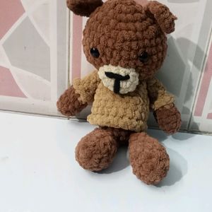 Crochet Brown Teddy With Tshirt