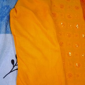 Dark Yellow Colour Kurta