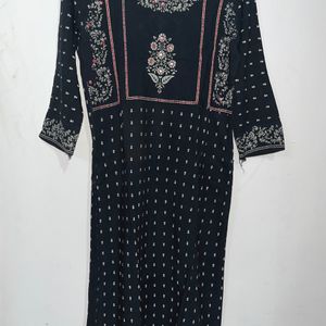 black kurta set