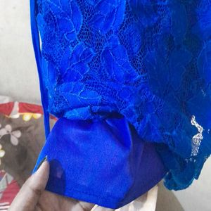 Royal Blue Netted Top