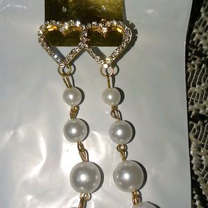 Lilydaze Pearl Stud Chain Earring